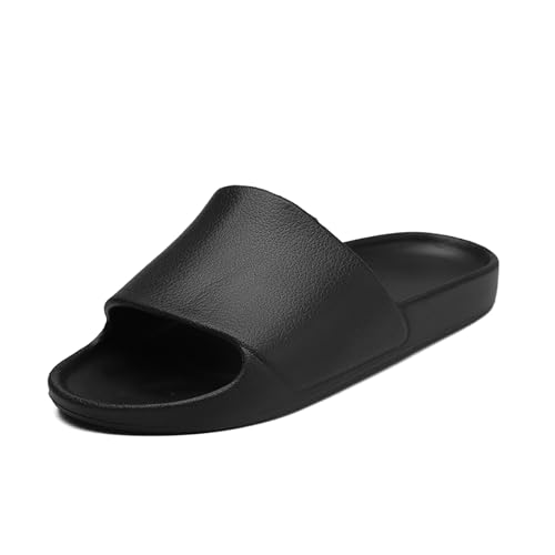 Badeschuhe Herren Große Größe Cozislides Original Slippers Badeschlappen Cloudyzz Schlappen Wolke Hausschuhe Gummi Home Slippers rutschfeste Pantoletten D529 schwarz EU 40-41 von Geymxzik