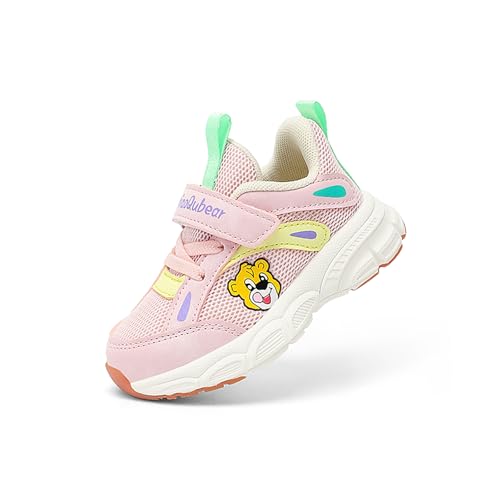 Geymxzik Baby Lauflernschuhe für Mädchen Jungen Trainer Kleinkind Sneaker Turnschuhe Kleine Kinder Erste Sportschuhe Atmungsaktive Leichte Freizeitschuhe 22-31EU M830 rosa EU 27 von Geymxzik