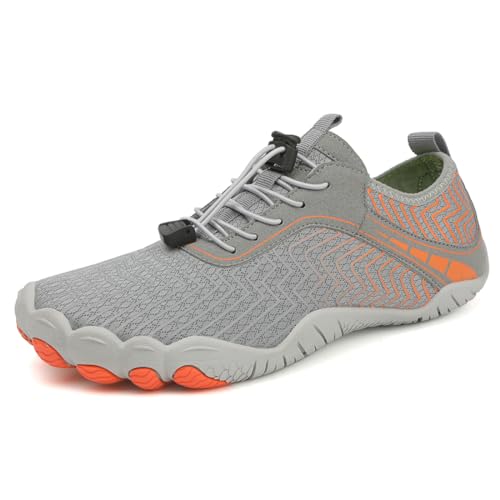 Geymxzik Barfußschuhe Damen Herren Barfussschuhe Outdoor Traillaufschuhe Atmungsaktiv Wasserschuhe Schnell Trocknend Badeschuhe rutschfest Fitnessschuhe Strandschuhe, 36 EU von Geymxzik