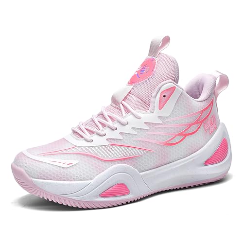 Geymxzik Basketballschuhe Herren Damen Outdoor Mode Sportschuhe Turnschuhe Sneaker Trainingsschuhe Unisex 880 weiß rosa EU 41 von Geymxzik