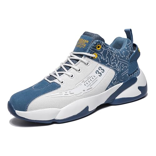 Geymxzik Basketballschuhe Herren Turnschuhe Outdoor Mode Sportschuhe Leichte Sneaker Trainingsschuhe 5502 Seeblau EU 42 von Geymxzik
