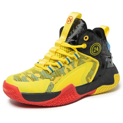 Geymxzik Basketballschuhe für Jungen Kinder Turnschuhe Outdoor Basketballschuhe für Mädchen Jungen Sportschuhe Leicht Atmungsaktive Turnschuhe Sneaker Walkingschuhe 31EU von Geymxzik
