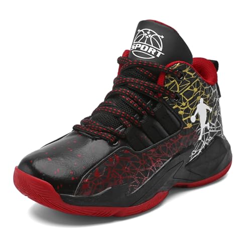 Geymxzik Basketballschuhe für Jungen Kinder Turnschuhe Outdoor Basketballschuhe für Mädchen Jungen Sportschuhe Leicht Atmungsaktive Turnschuhe Sneaker Walkingschuhe 31EU von Geymxzik