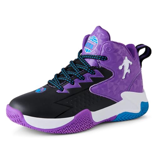 Geymxzik Basketballschuhe für Jungen Kinder Turnschuhe Outdoor Basketballschuhe für Mädchen Jungen Sportschuhe Leicht Atmungsaktive Turnschuhe Sneaker Walkingschuhe 34EU von Geymxzik