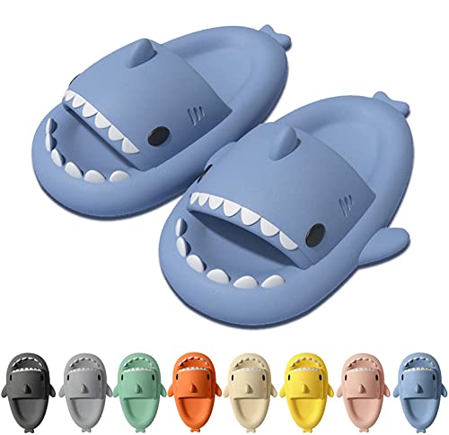 Geymxzik Cloud Shark Slides Shark Slippers Lustige Hai Hausschuhe Herren Badelatchen Badeschuhe für Damen Sommer Strand Open Toe Slides Indoor Outdoor von Geymxzik