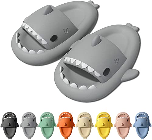 Geymxzik Cloud Shark Slides Shark Slippers Lustige Hai Hausschuhe Herren Badelatchen Badeschuhe für Damen Sommer Strand Open Toe Slides Indoor Outdoor von Geymxzik