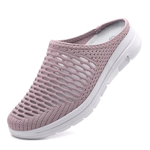 Geymxzik Hausschuhe Damen Clogs Slip On Pantoffeln Sommer Outdoor Atmungsaktiv Leichte Gartenschuhe rutschfest Schlupfschuhe Sabots 2202 rosa EU 40 von Geymxzik