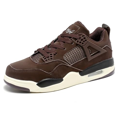 Geymxzik Herren Damen Air 4 Skateboardschuhe Schuhe Laufschuhe Turnschuhe mit Luftpolster Basketballschuhe Leicht Sneaker Sportschuhe 521 Braun EU 39 von Geymxzik