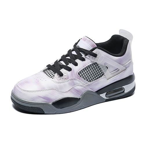 Geymxzik Herren Damen Air 4 Skateboardschuhe Schuhe Laufschuhe Turnschuhe mit Luftpolster Basketballschuhe Leicht Sneaker Sportschuhe 521 Buntwolke EU 35 von Geymxzik