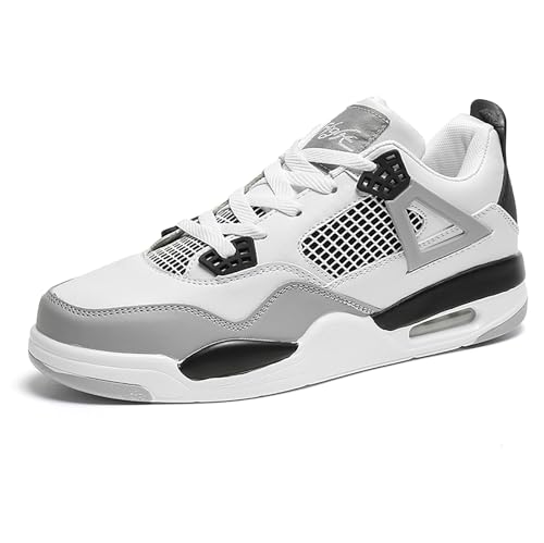 Geymxzik Herren Damen Air 4 Skateboardschuhe Schuhe Laufschuhe Turnschuhe mit Luftpolster Basketballschuhe Leicht Sneaker Sportschuhe 521 Urgrau EU 40 von Geymxzik