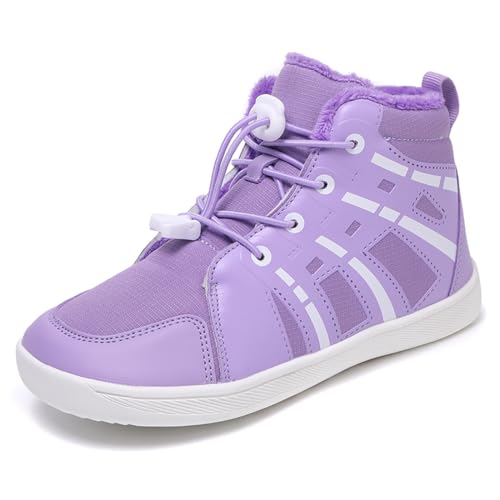 Geymxzik Kinder Junge Mädchen Winter Barfußschuhe Wanderschuhe Barefoot Shoes Winterstiefel, 32EU von Geymxzik