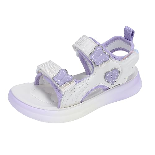 Geymxzik Kinder Sommerschuhe sandalen Jungen Mädchen Sommer Sandalen Strand Wandersandale Trekkingsandalen Sport- Outdoor A88 Lila EU 26 von Geymxzik