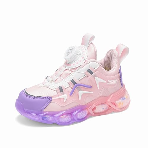 Geymxzik Kinderschuhe Jungen Mädchen Sportschuhe Turnschuhe Kinder Laufschuhe mit rutschfest Leicht Halle Sohle Sneakers 2023-2 Rosa EU 36 von Geymxzik