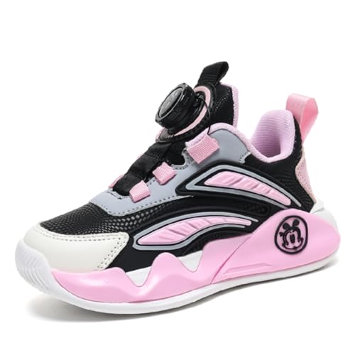 Geymxzik Kinderschuhe Mädchen Sportschuhe Jungen Turnschuhe Laufschuhe mit Drehknopf, 34EU von Geymxzik