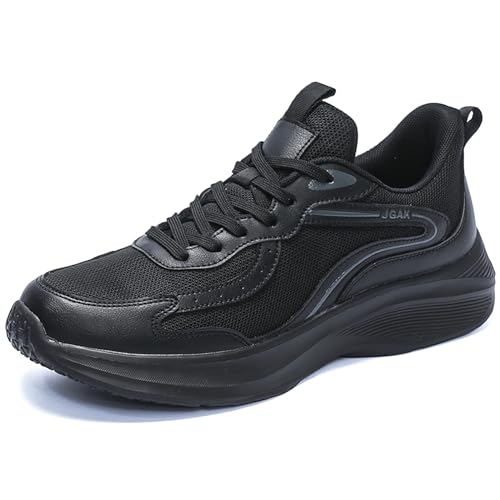 Geymxzik Laufschuhe Herren Turnschuhe Große Größe Sportschuhe Straßenlaufschuhe Fitnessschuhe Joggingschuhe Leichte Sneaker 39EU-50EU 1523 schwarz EU 49 von Geymxzik