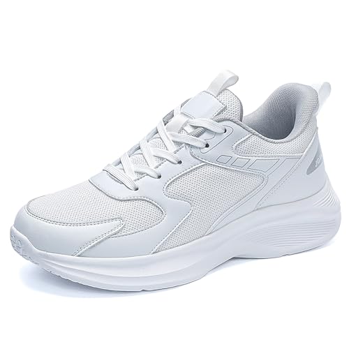 Geymxzik Laufschuhe Herren Turnschuhe Große Größe Sportschuhe Straßenlaufschuhe Fitnessschuhe Joggingschuhe Leichte Sneaker 39EU-50EU 1623 weiß EU 50 von Geymxzik