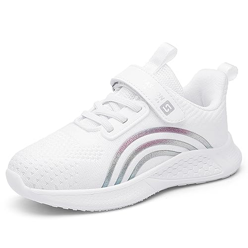 Geymxzik Laufschuhe Kinder Turnschuhe Jungen Mädchen Leicht Klettverschluss Sportschuhe Atmungsaktiv Mesh Sneakers Freizeit Schuhe 31EU von Geymxzik