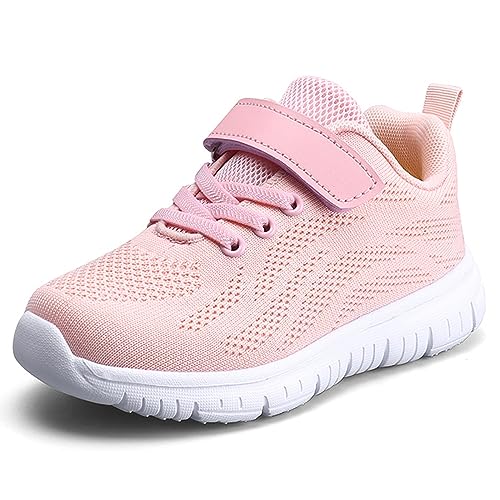 Geymxzik Laufschuhe Kinder Turnschuhe Jungen Mädchen Leicht Klettverschluss Sportschuhe Atmungsaktiv Mesh Sneakers Freizeit Schuhe 32EU von Geymxzik