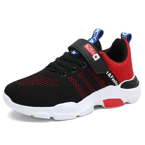 Geymxzik Laufschuhe Kinder Turnschuhe Jungen Mädchen Leicht Klettverschluss Sportschuhe Atmungsaktiv Mesh Sneakers Freizeit Schuhe 38EU von Geymxzik