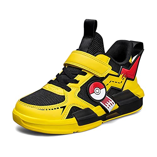 Geymxzik Laufschuhe Kinder Turnschuhe Jungen Schuhe Leicht Klettverschluss Sportschuhe Atmungsaktiv Mesh Sneakers Freizeit Schuhe, 37EU von Geymxzik