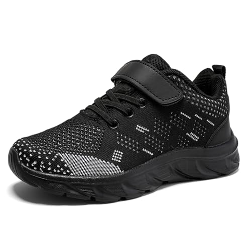 Geymxzik Laufschuhe Kinder Turnschuhe Mädchen Schuhe Leicht Klettverschluss Sportschuhe Atmungsaktiv Mesh Sneakers Freizeit Schuhe 34EU von Geymxzik