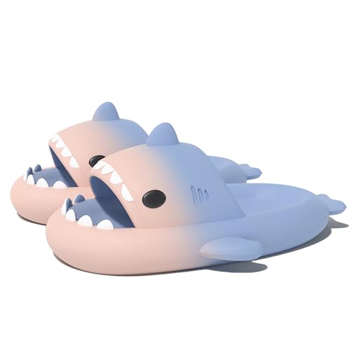 Shark Sildes Slippers Damen Herren Hai Badelatschen Sommer Hausschuhe Badeschlappen rutschfeste Unisex Badeschuhe Strand Sandalen Home Pantoffeln Farbverlauf-Rosablau EU 36 Shark Sildes Slippers Damen Herren Hai Badelatschen Sommer Hausschuhe Badeschlappen rutschfeste Unisex Badeschuhe Strand Sandalen Home Pantoffeln Farbverlauf-Rosablau EU 36 von Geymxzik
