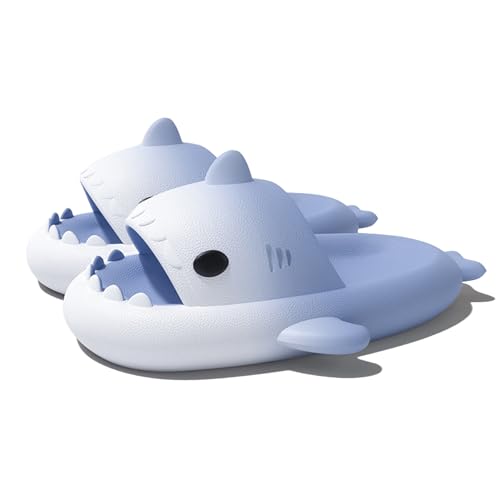 Shark Sildes Slippers Damen Herren Hai Badelatschen Sommer Hausschuhe Badeschlappen rutschfeste Unisex Badeschuhe Strand Sandalen Home Pantoffeln Farbverlauf-Weißblau EU 44 Shark Sildes Slippers Damen Herren Hai Badelatschen Sommer Hausschuhe Badeschlappen rutschfeste Unisex Badeschuhe Strand Sandalen Home Pantoffeln Farbverlauf-Weißblau EU 44 von Geymxzik