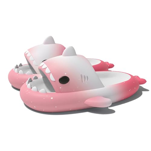 Shark Sildes Slippers Damen Herren Hai Badelatschen Sommer Hausschuhe Badeschlappen rutschfeste Unisex Badeschuhe Strand Sandalen Home Pantoffeln Sthm2-RosaWeißRot EU 44 Shark Sildes Slippers Damen Herren Hai Badelatschen Sommer Hausschuhe Badeschlappen rutschfeste Unisex Badeschuhe Strand Sandalen Home Pantoffeln Sthm2-RosaWeißRot EU 44 von Geymxzik
