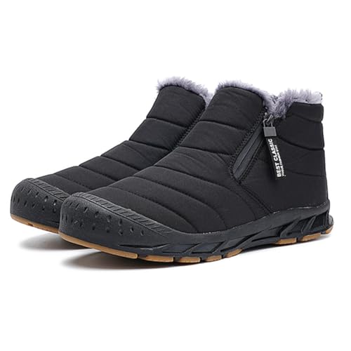 Winterschuhe Herren Damen Gefüttert Winterstiefel Wasserdicht Schneestiefel Warme Bequem Schneeschuhe Rutschfeste Baumwollschuhe, 43 EU von Geymxzik