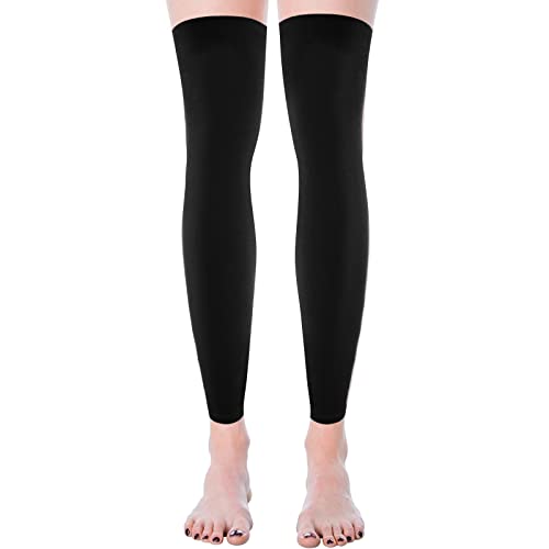 Geyoga Knie Hohe Beinlinge Thermisch Winter Kniewärmer Fußlose Damen Beinlinge, Schwarz von Geyoga