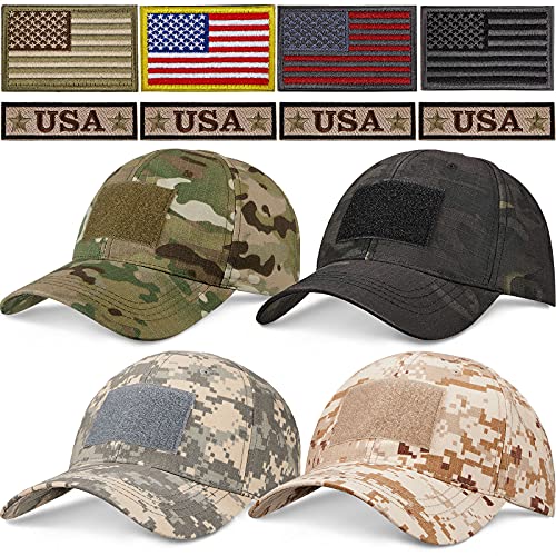 Geyoga Taktische Flagge Hut Militär Patch Hut USA Flagge Operator Cap für Herren, Cp Camo, Black Camo, Desert Camo, Acu Camo, MEDIUM von Geyoga