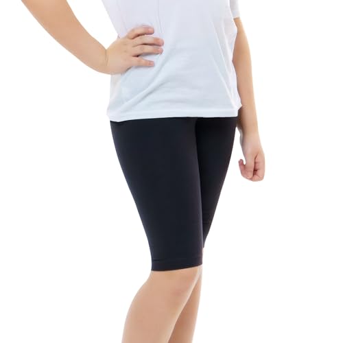 Geyuwoz Mädchen Kurze Leggings Kinder Radlerhose aus Baumwolle Sommer Dünn Shorts für Mädchen Unter Rock Unterhosen Kurze Leggings Shorts Schwarze 122-128 von Geyuwoz