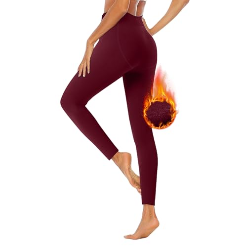 Geyuwoz Thermo Leggings Damen Gefüttert Thermoleggins High Waist Thermohose Fleece Leggins Blickdicht Leggins Warme Laufhose Sporthose Yogahos Strumpfhosen Winter RE-XL-1 von Geyuwoz