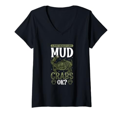 Damen Lieblingstier Gezähnte Mangroven-Schwimmkrabbe T-Shirt mit V-Ausschnitt Damen Lieblingstier Gezähnte Mangroven-Schwimmkrabbe T-Shirt mit V-Ausschnitt von Gezähnte Mangroven-Schwimmkrabbe Designs