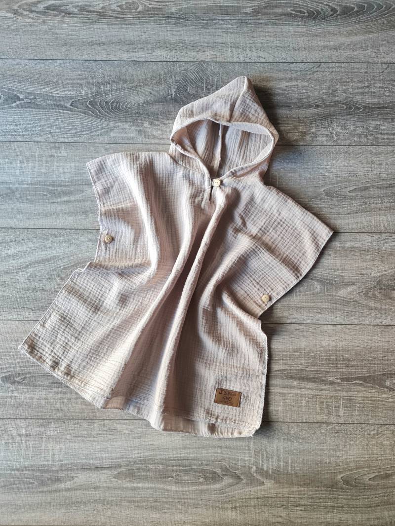 Musselin Strandponcho Badeponcho Für Kinder Und Kleinkinder 100% Baumwolle Poncho Den Sommer Mit Kaputze von Gezeiten
