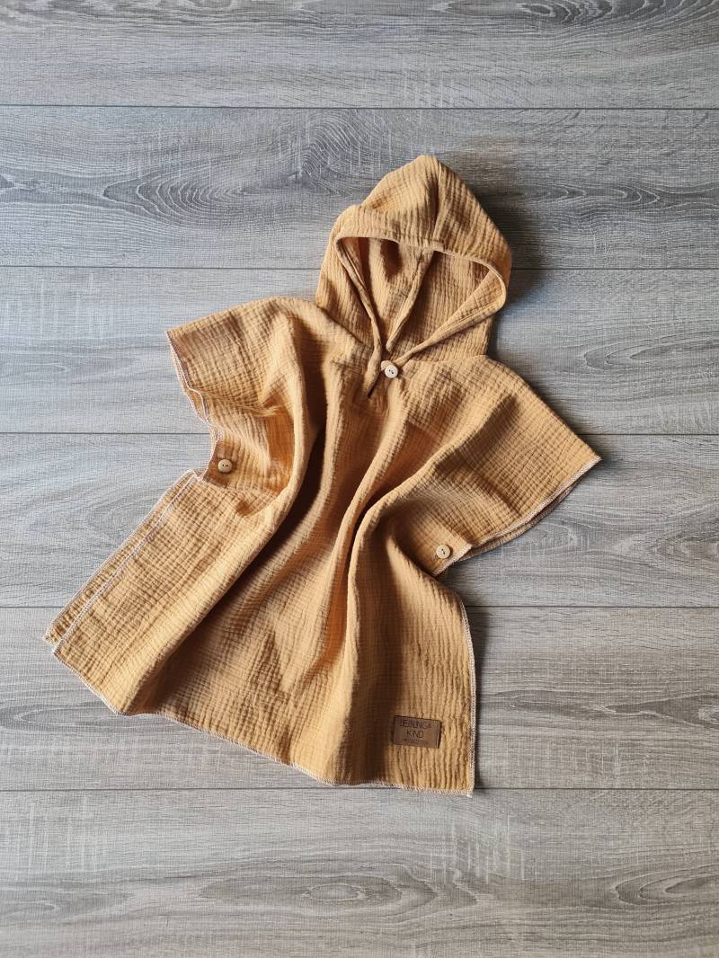 Musselin Strandponcho Badeponcho Für Kinder Und Kleinkinder 100% Baumwolle Poncho Den Sommer Mit Kaputze von Gezeiten