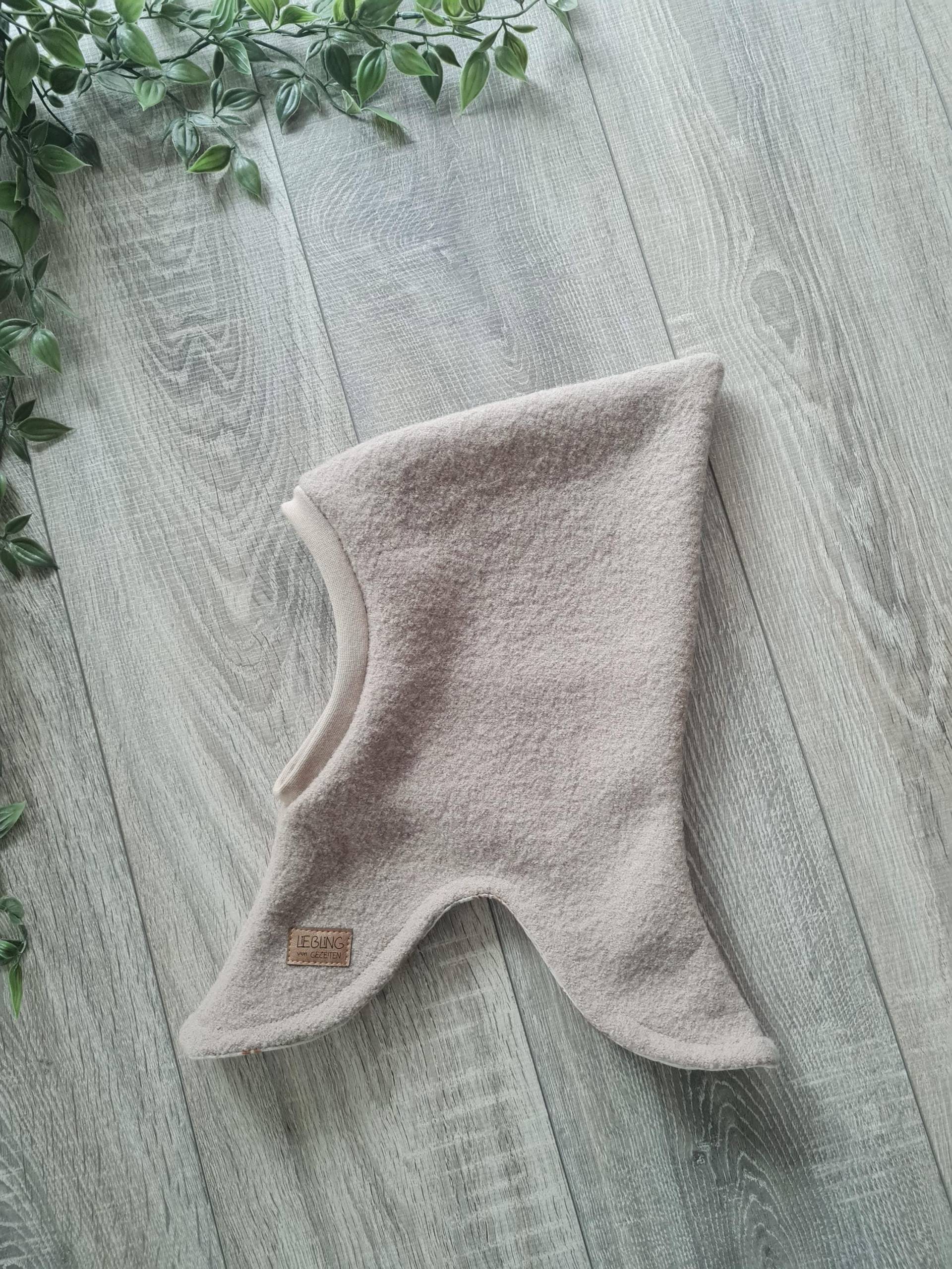 Walk Schlupfmütze Wollwalk Beige Zipfelmütze Aus 100% Schafswolle Warme Mütze Mit Jersey Gefüttert Für Mädchen Und Jungen Baby Kinder von Gezeiten