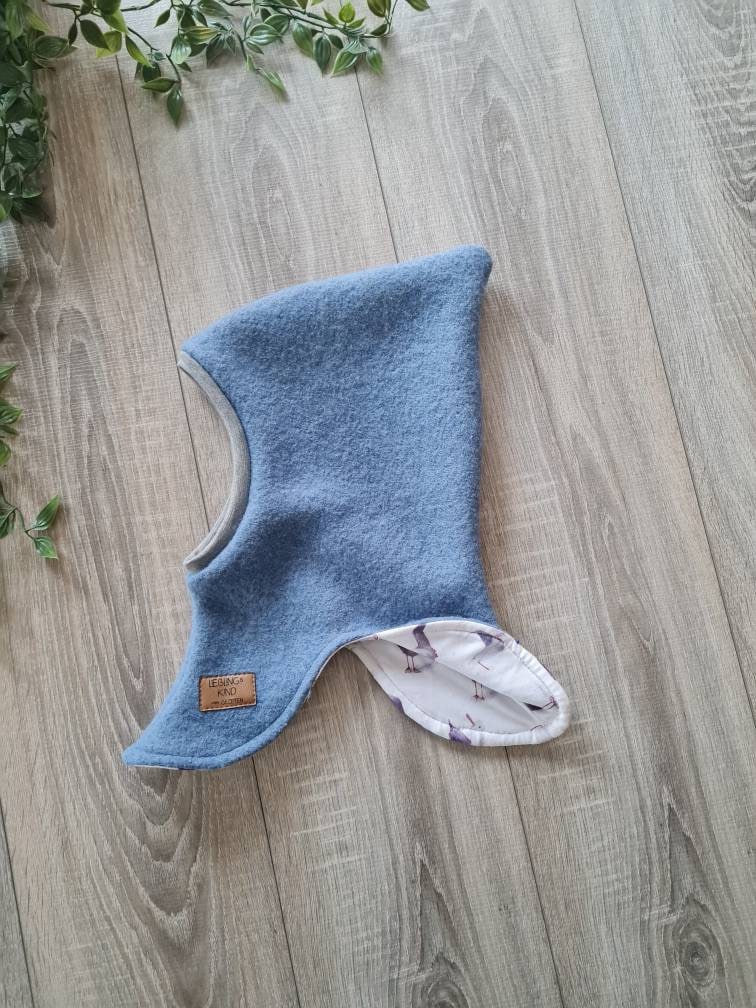 Walk Schlupfmütze Wollwalk Zipfelmütze Aus 100% Schafswolle Gefüttert Mit Möwen Jersey Warme Mütze Baby Kind Mädchen Jungen Gezeiten von Gezeiten
