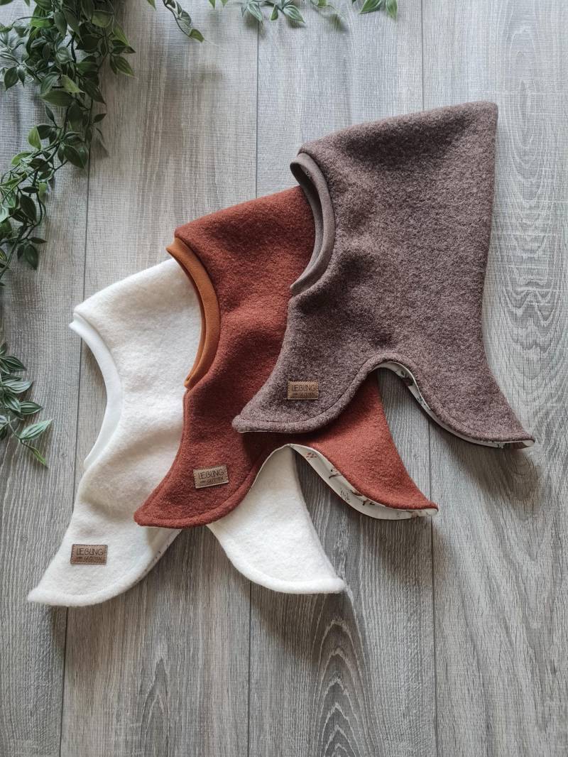 Walk Schlupfmütze Wollwalk Zipfelmütze Aus 100% Schafswolle Warme Mütze Mit Jersey Gefüttert Für Mädchen Und Jungen Baby Kinder von Gezeiten