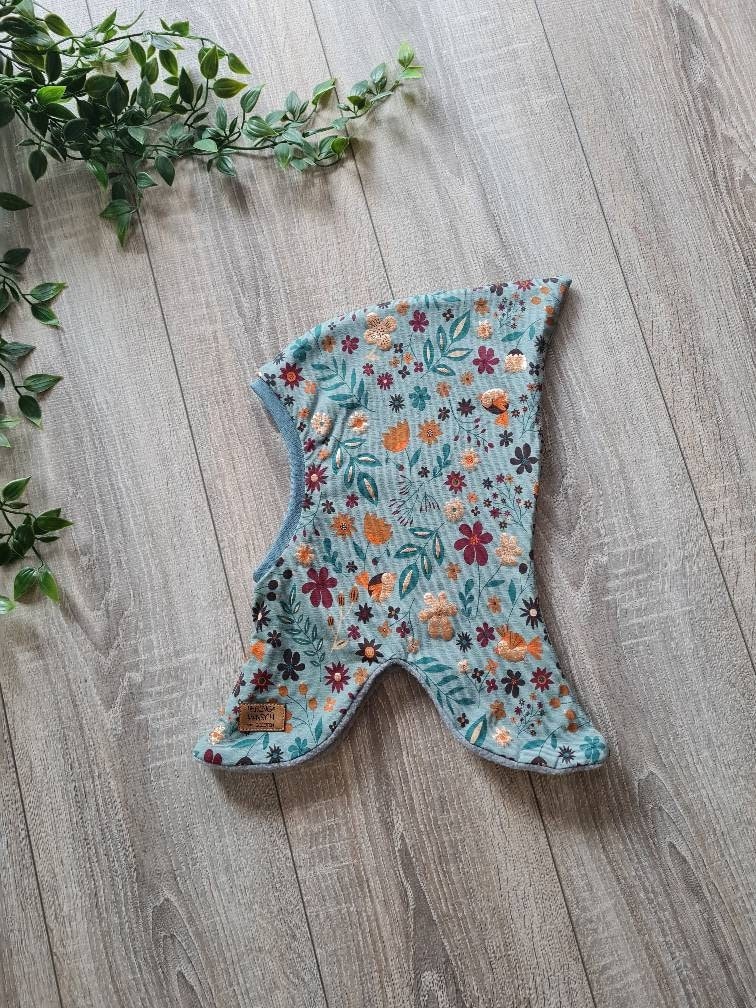 Zipfelmütze Schlupfmütze Mütze Zwergenmütze Wintermütze Warm Gefüttert Fleece Jersey 42 - 57 Baby Kind Vögel Blume Vogel Gold Gezeiten von Gezeiten