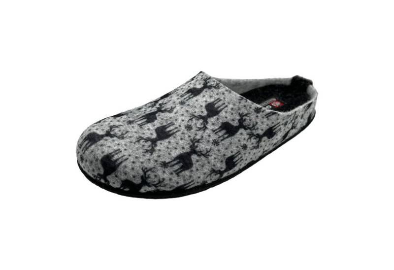 Gezer Damen Pantoffeln Filz Hausschuh Rentier Muster Clogs Super Komfort Hausschuh von Gezer