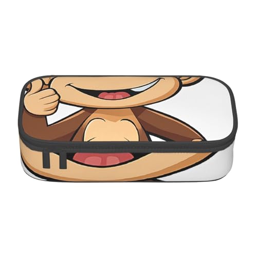 Gfhwpxcnb Federmäppchen mit Affen-Motiv, großes Fassungsvermögen, Stiftetasche, Schreibwaren-Organizer, Büro, Make-up-Tasche mit Fach für Mädchen, Jungen und Erwachsene, Schwarz , Einheitsgröße, Gfhwpxcnb Federmäppchen mit Affen-Motiv, großes Fassungsvermögen, Stiftetasche, Schreibwaren-Organizer, Büro, Make-up-Tasche mit Fach für Mädchen, Jungen und Erwachsene, Schwarz , Einheitsgröße, von Gfhwpxcnb