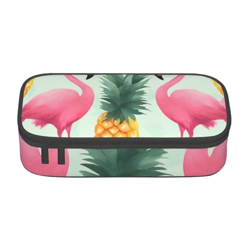 Gfhwpxcnb Federmäppchen mit Flamingo-Ananas-Motiv, großes Fassungsvermögen, Stiftetasche, Schreibwaren-Organizer, Büro, Make-up-Tasche mit Fach für Mädchen, Jungen und Erwachsene, Schwarz , Gfhwpxcnb Federmäppchen mit Flamingo-Ananas-Motiv, großes Fassungsvermögen, Stiftetasche, Schreibwaren-Organizer, Büro, Make-up-Tasche mit Fach für Mädchen, Jungen und Erwachsene, Schwarz , von Gfhwpxcnb