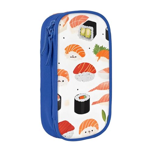 Gfhwpxcnb Sushi-Lebensmittel-Muster, Federmäppchen für Jungen und Mädchen, großes Federmäppchen mit Fächern, Stifttasche, Schreibwaren-Organizer für Büro, Schule, Schwarz, blau, Einheitsgröße, Gfhwpxcnb Sushi-Lebensmittel-Muster, Federmäppchen für Jungen und Mädchen, großes Federmäppchen mit Fächern, Stifttasche, Schreibwaren-Organizer für Büro, Schule, Schwarz, blau, Einheitsgröße, von Gfhwpxcnb