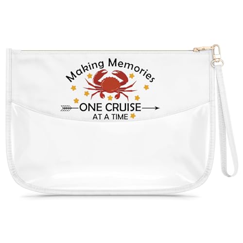Kosmetiktasche für Krabbenliebhaber, transparent, für Sommer, Strand, Reisezubehör für Damen, Kosmetiktasche, Kreuzfahrt, Urlaub, Geschenk für Tochter, Meerestierliebhaber, Geschenk, Kulturbeutel für von Gfhzdmf