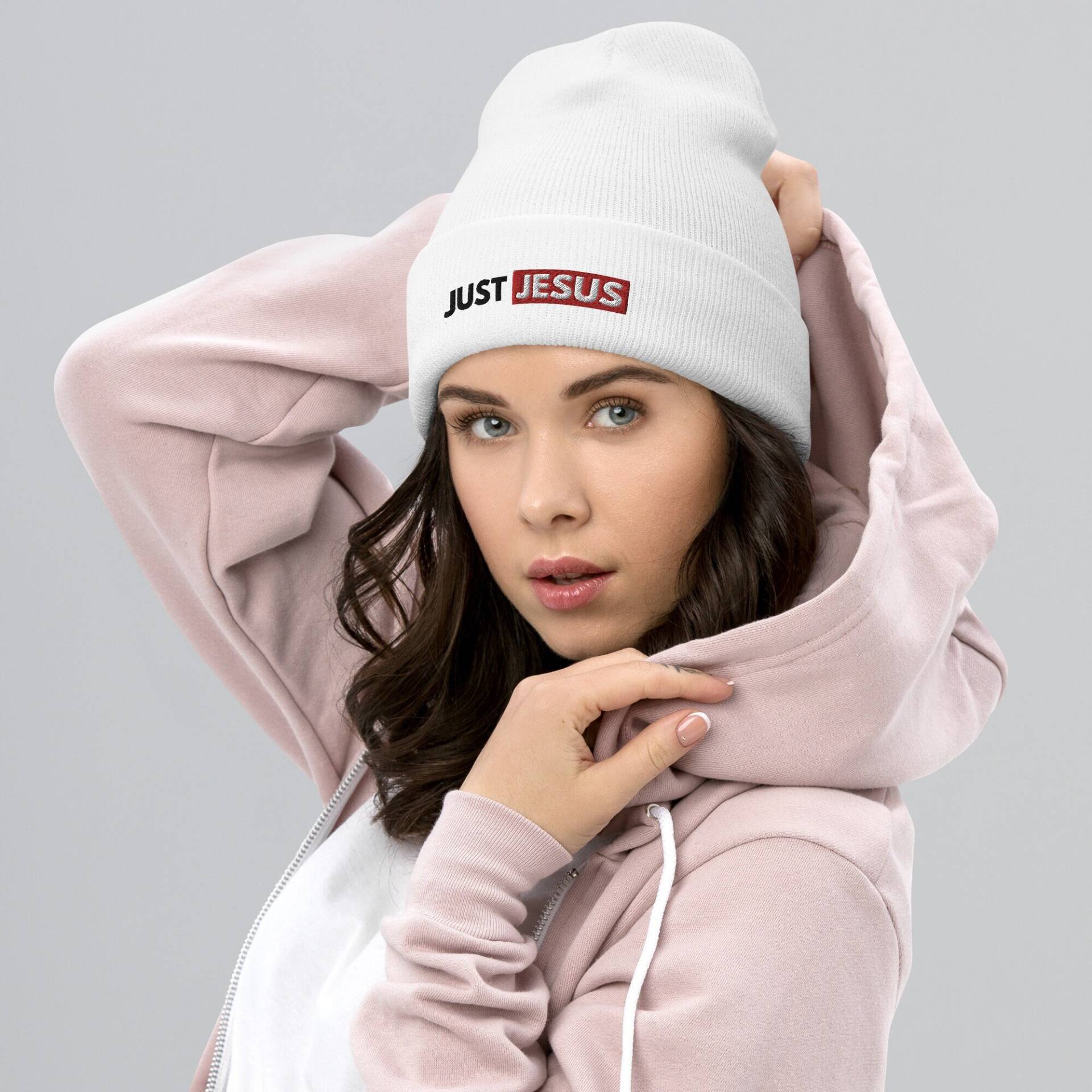 Umgeschlagene Beanie - Gesticktes Motiv von GfoitMa