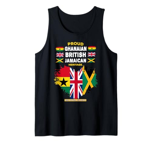 Jamaikanische britische ghanaische Flagge, Outfit-Idee für Frauen, Ghana Tank Top Jamaikanische britische ghanaische Flagge, Outfit-Idee für Frauen, Ghana Tank Top von Ghana British Jamaica Heritage Themed Kids Ideas