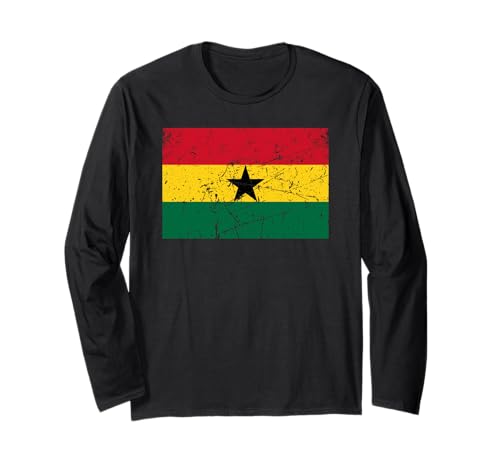 Ghana-Flagge, Grafik für Männer, Frauen, Kinder Langarmshirt Ghana-Flagge, Grafik für Männer, Frauen, Kinder Langarmshirt von Ghana Flag Graphic Store
