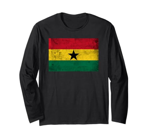 Ghana-Flagge, Grafik für Männer, Frauen, Kinder Langarmshirt Ghana-Flagge, Grafik für Männer, Frauen, Kinder Langarmshirt von Ghana Flag Graphic Store