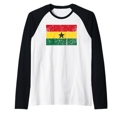 Ghana-Flagge, Grafik für Männer, Frauen, Kinder Raglan von Ghana Flag Graphic Store